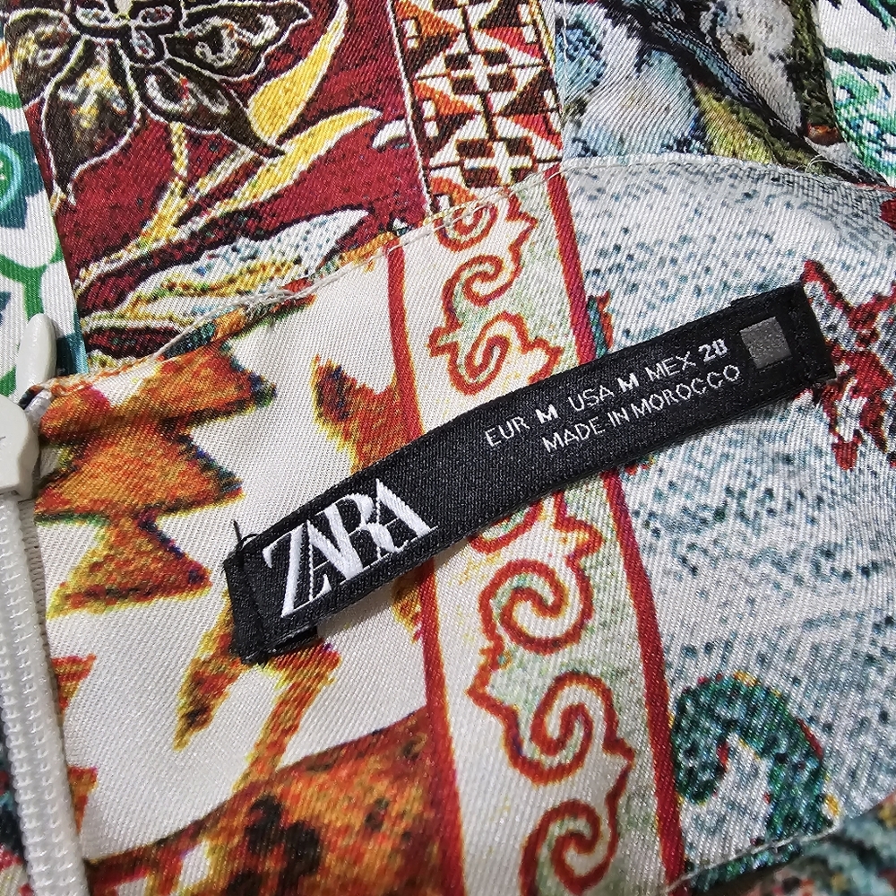 Zara Knotted Strap Patchwork Jumpsuit Size Medium - image 6